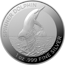 1 Unze Silber Spinner Delfin 2020 (Auflage: 25.000)