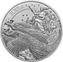 1 Unze Silber Hera und die Pfaue 2022 (Auflage: 10.000)