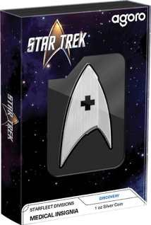1 Unze Silber Star Trek Starfleet Divisions Medical Insignia 2025 (Auflage: 2.000 | Polierte Platte)