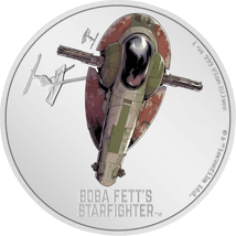 1 Unze Silber Star Wars Boba Fett's Starfighter 2022 PP (Auflage: 2.000 | Polierte Platte)