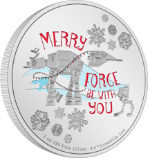 1 Unze Silber Star Wars Weihnachtsmünze - Hoth 2022 PP (Auflage: 2.022)