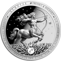 1 Unze Silber Sternzeichen Schütze 2026 (Auflage: 5.000 | Diamant | Polierte Platte)