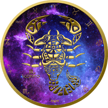 1 Unze Silber Sternzeichen Skorpion 2022 (Auflage: 100 | beidseitig vergoldet)