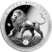 1 Unze Silber Sternzeichen Löwe 2026 (Auflage: 5.000 | Diamant | Polierte Platte)