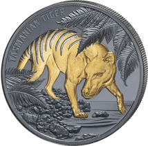 1 Unze Silber Tasmanischer Tiger 2026 (Auflage: 750 | teilvergoldet | Black Proof)