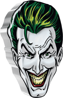 1 Unze Silber The Joker Faces of Gotham 2022 PP (Auflage: 5.000 | coloriert)