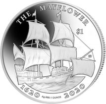 1 Unze Silber The Mayflower 2020 PP (Auflage: 4.000 Stücke | Spiegelfinish)