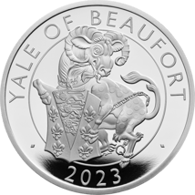 1 Unze Silber Tudor Beasts Yale of Beaufort 2023 PP (Auflage: 6.000 | Polierte Platte)