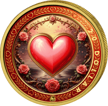 1 Unze Silber Valentinstag 2025 (Auflage: 100 | teilvergoldet)