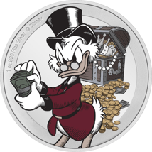 1 Unze Silber 75 Jahre Scrooge MC Duck 2022 (Auflage: 1.947 | coloriert | Polierte Platte)