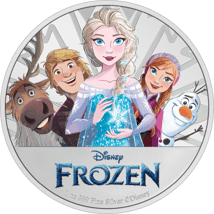 1 Unze Silber Walt Disney Frozen 2022 (Auflage: 999 | coloriert | Polierte Platte)