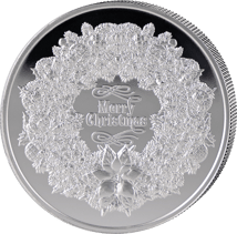 1 Unze Silber Weihnachtskranz