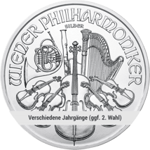 1 Unze Silber Wiener Philharmoniker (verschiedene Jahrgänge | ggf. 2. Wahl)