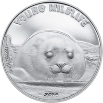 1 Unze Silber Young Wildlife Robbe 2014 (PP | Zertifikat)