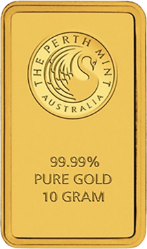 10 g Perth Mint Goldbarren Känguru