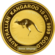10 Unze Gold Känguru Nugget (Diverse Jahre)