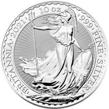 10 Unze Silber Britannia 2021