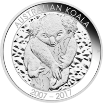 10 Unze Silber Jubiläum Koala 2007-2017 PP (Auflage: 750 | inkl. Etui)