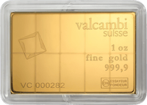 10 x 1/10 Unze Gold Combibarren Valcambi