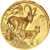 100 Euro Gold Wildtiere Steinbock 2017 PP