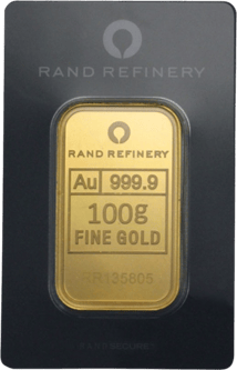 100 g Elefanten Goldbarren (Rand Refinery)