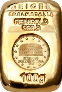 100 g Goldbarren Schloss Güldengossa