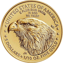 100 x 1/10 Unze Gold American Eagle 2023 Typ II (Inkl. Schatztruhe)