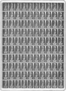 100 x 1g Silber CombiCoin Münztafel