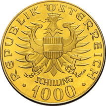 1000 Shilling Babenberger Goldmünze