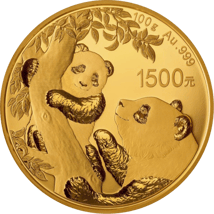 100g Gold China Panda 2021 PP (Auflage: 20.000 | Polierte Platte)