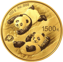 100g Gold China Panda 2022 PP (Auflage: 20.000 | Polierte Platte)