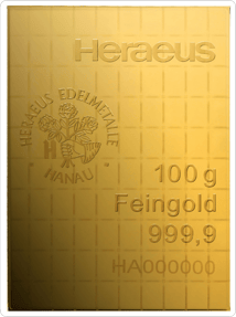 100g Gold Tafelbarren (Combibar)