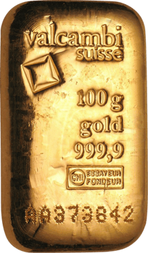 100g Goldbarren Valcambi (Gussbarren)