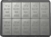 10 x 10g Silber Tafelbarren Combibarren