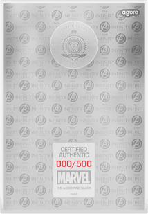 1,5 Unze Silber Marvel Avengers Infinity War Münznote 2025 (Auflage: 500 | Polierte Platte)