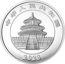 150g Silber China Panda 2023 PP (Polierte Platte | Auflage: 30.000)
