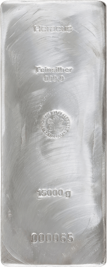 15kg Silberbarren Heraeus