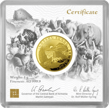 1g Gold Arche Noah 2021 (Auflage: 25.000)