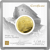 1g Gold Arche Noah 2022 (Auflage: 25.000)