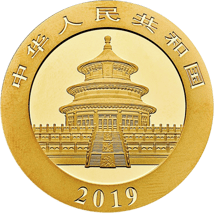 1g Gold China Panda 2019
