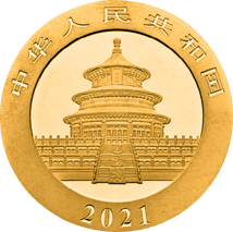 1g Gold China Panda 2021