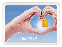 1g Goldbarren "Für eine goldene Zukunft" (Kippbild)