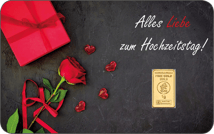 1g Goldbarren Heimerle und Meule Alles Liebe zum Hochzeitstag FineCard