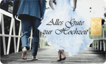 1g Goldbarren Heimerle und Meule Alles Gute zur Hochzeit FineCard