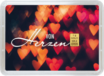 1g Goldbarren "In Liebe" (Valcambi)