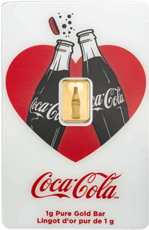 1g Goldbarren PAMP Love Coca Cola