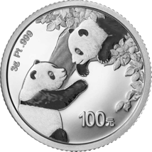 3g Platin China Panda 2023 PP (Auflage: 30.000 | Polierte Platte)