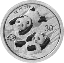 1g Platin China Panda 2022 (Auflage:100.000)