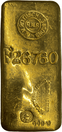 1kg Goldbarren Rothschild (Mocatta Stempel)