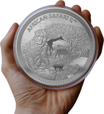 1kg Silber African Safari Affe 2020 (Auflage: 100 | Antik Finish | Zertifikat Nr. 100)